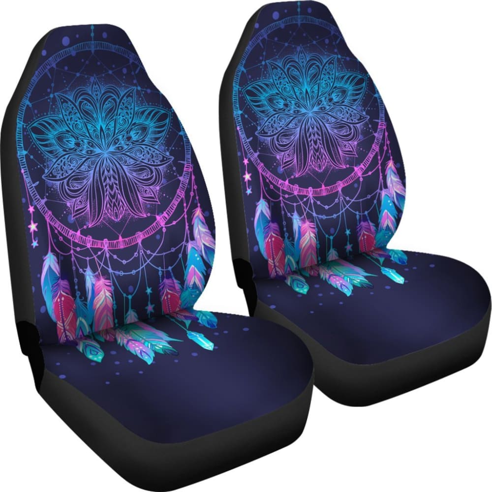 Galaxy Purple Dreamcatcher Native American Design Car Seat Covers