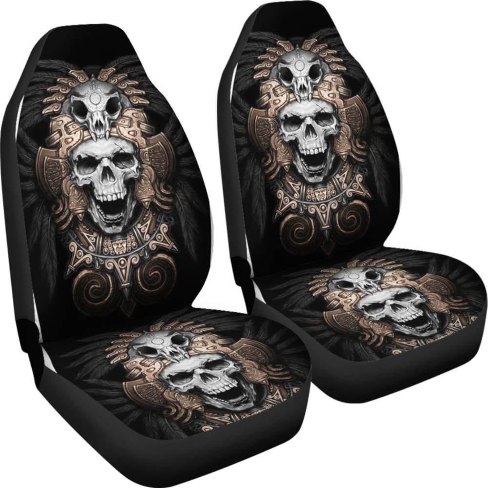 Skull Gift Polyester FabricD Skull Car Seat Cover Set