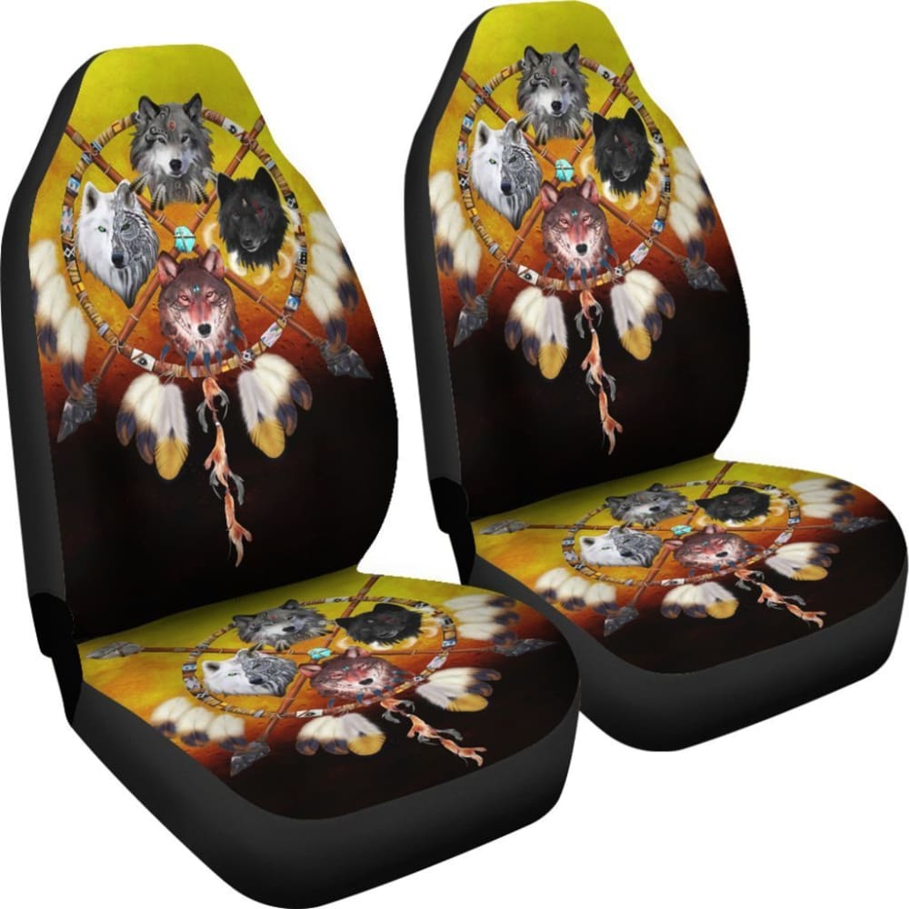 Wolves Warriors Native American Pride Car Seat Covers
