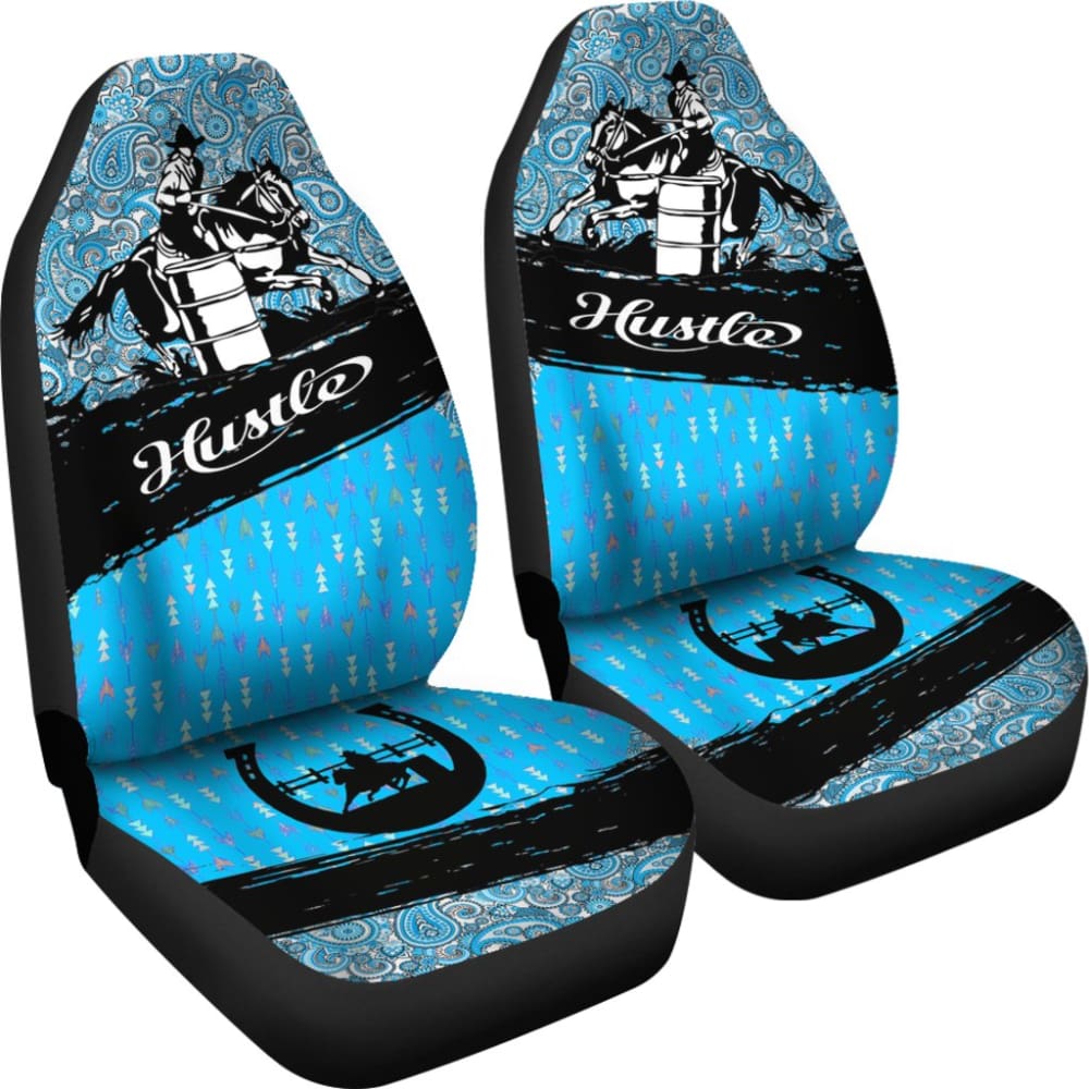 Barrel Racer Blue Horse Lover Car Seat Covers