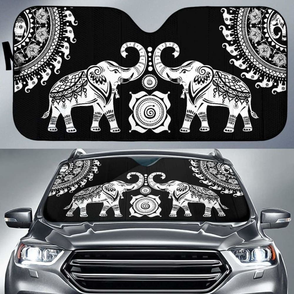 Elephant Mandala Auto Sun Shades