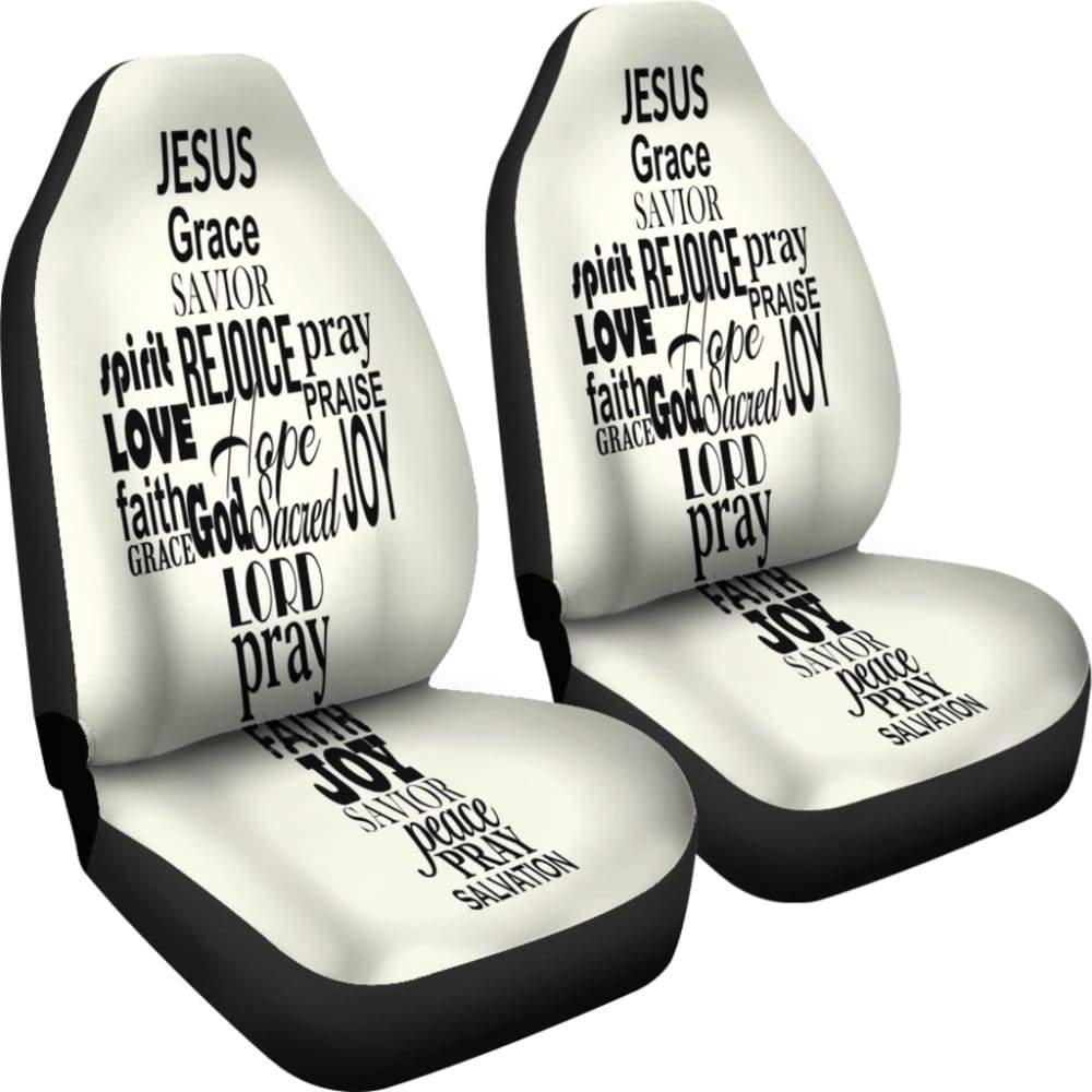 Word Cross Car Seat Cover