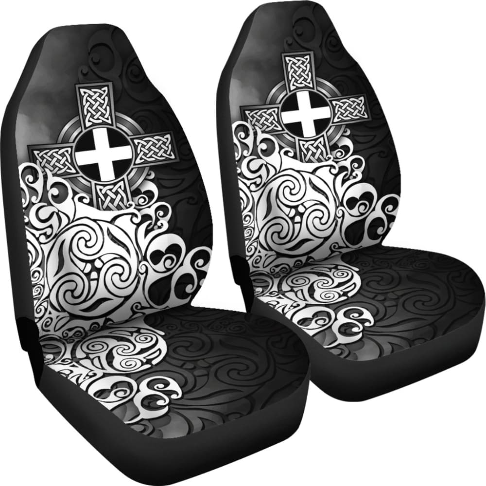 Cornwall Car Seat Covers - Cornish Flag With Celtic Cross