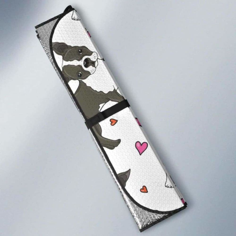 Boston Terrier Dog Hearts Vector Pattern Car Auto Sun Shades