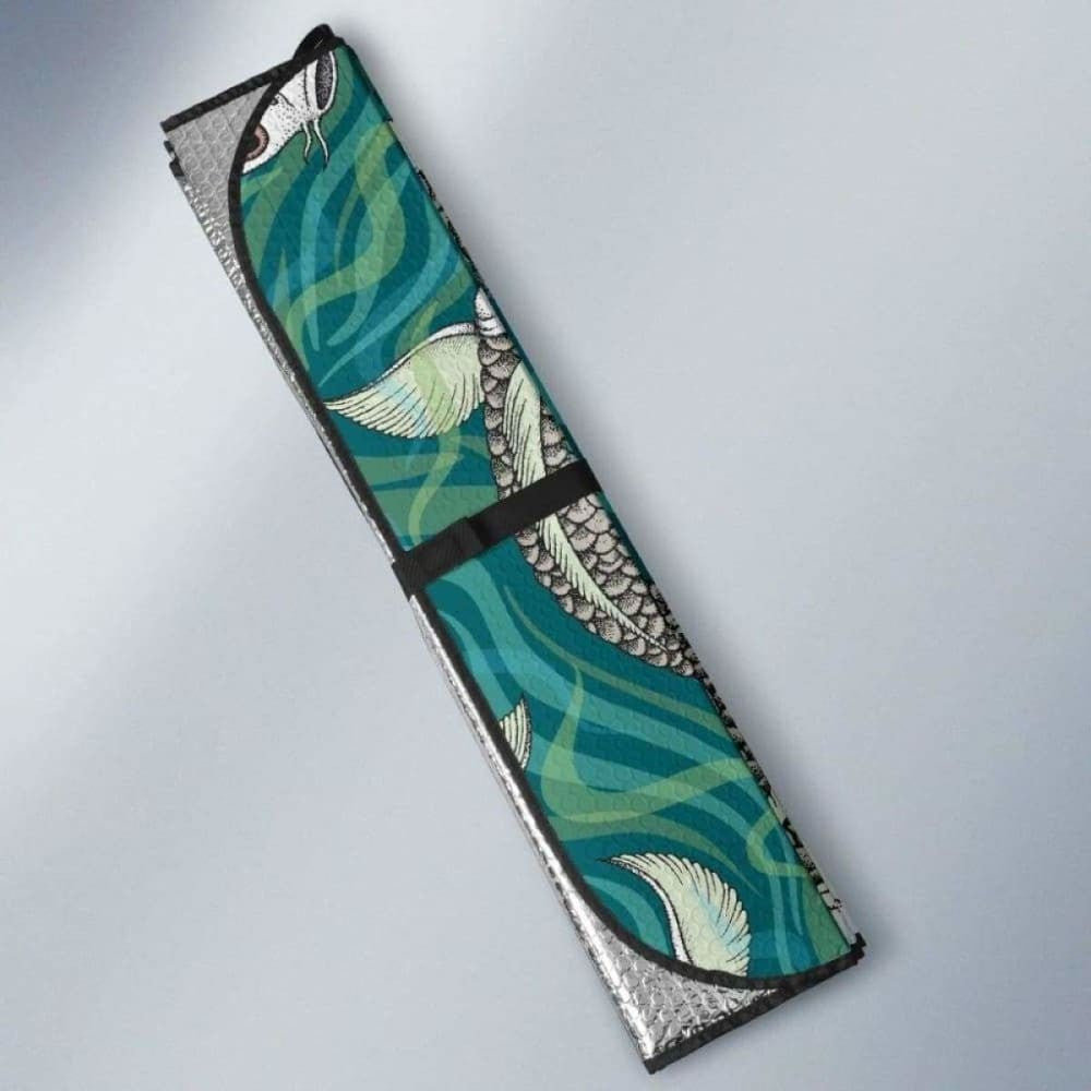 Koi Fish Carp Fish Lotus Pattern Car Auto Sun Shades