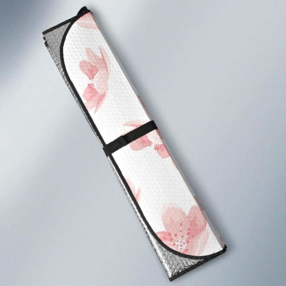 Pink Sakura Cherry Blossom Pattern Car Auto Sun Shades