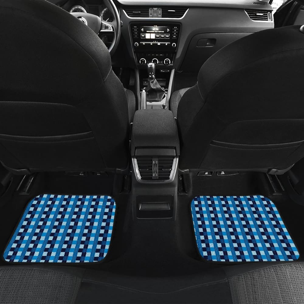 Blue Checked Buffalo Plaid Amazing Car Floor Mats