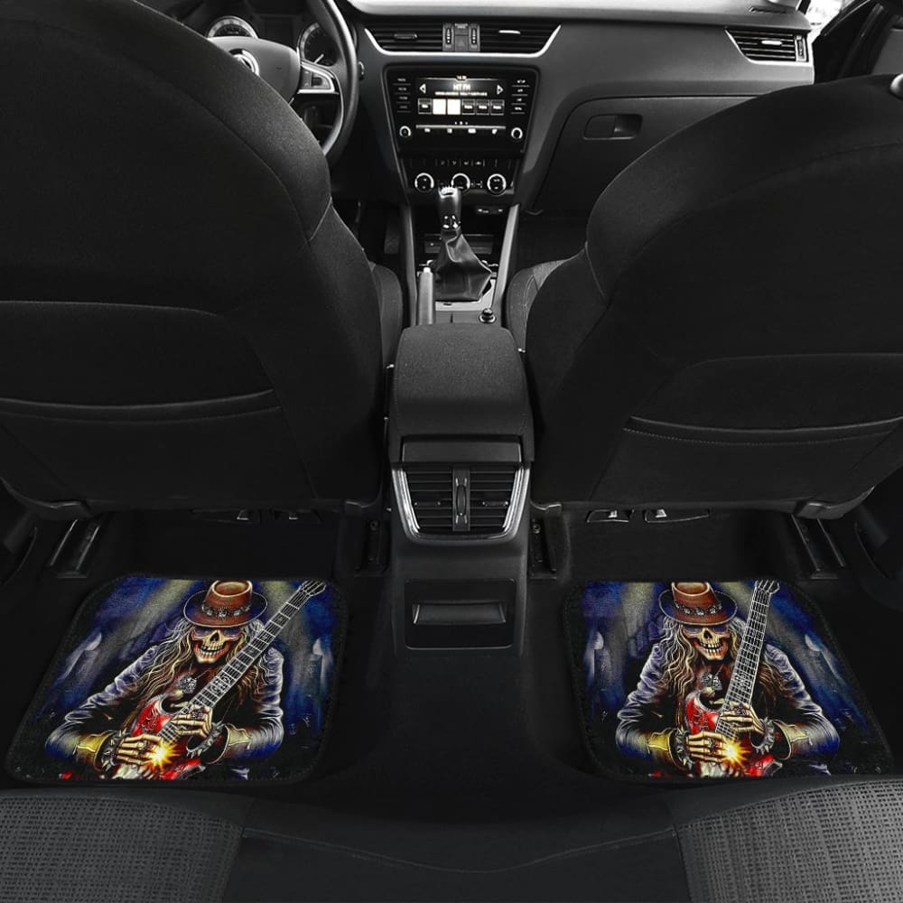 Set Pcs Skull Guitar Car Mats