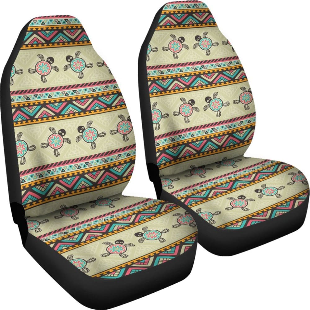 Ethnic Colorful Sea Turtle - Car Seat Covers