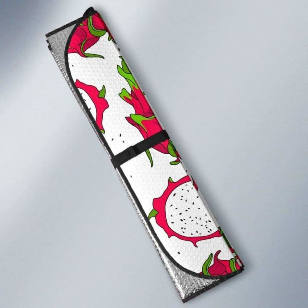 Dragon Fruits White Background Car Auto Sun Shades