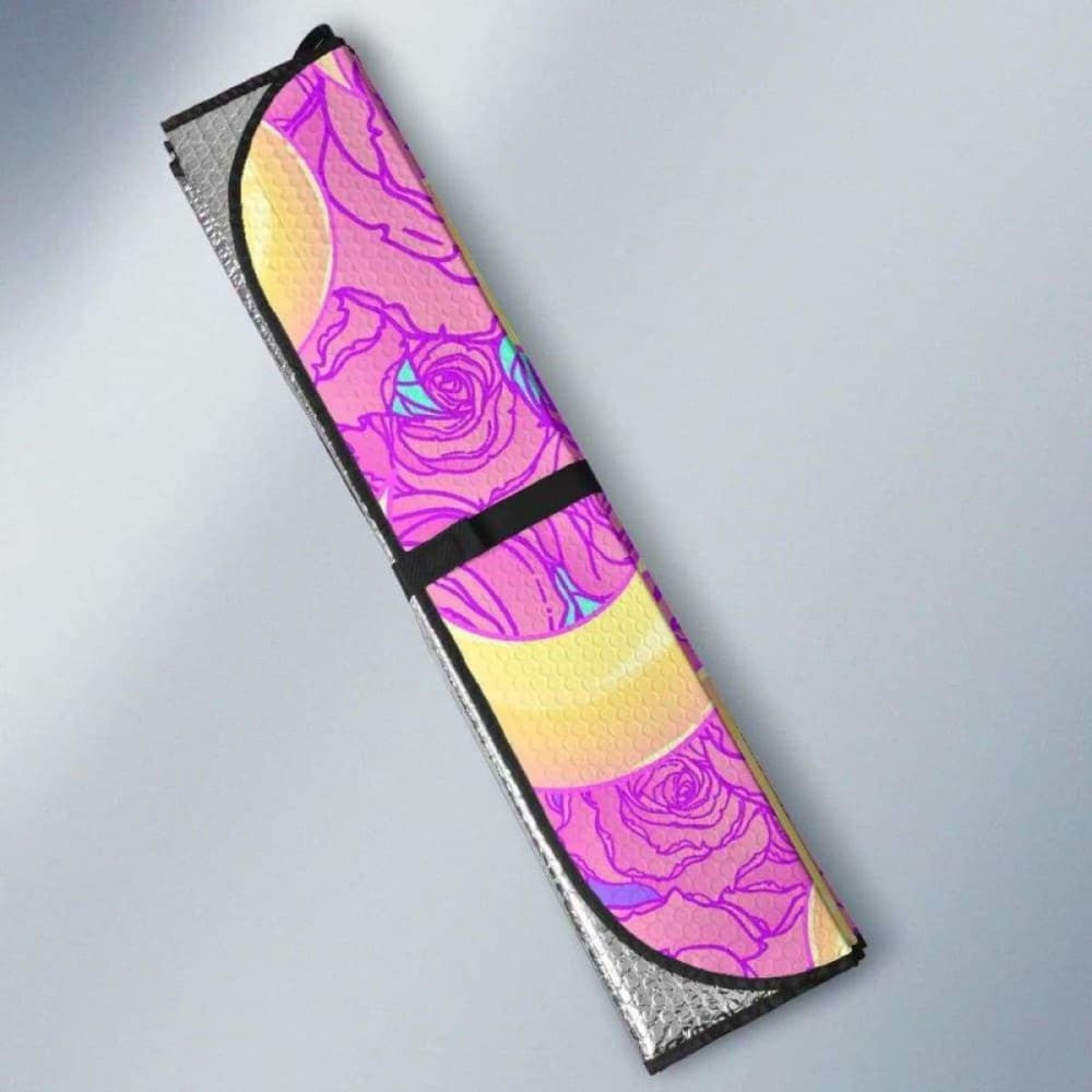 Moon Pink Rose Background Car Auto Sun Shades