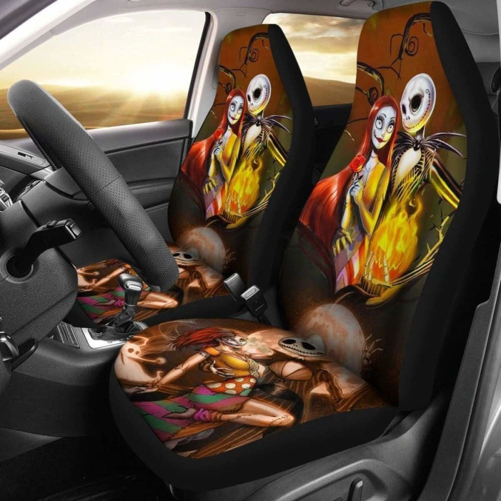 Jack & Sally Nightmare Before Christmas Car Seat Covers Amazing