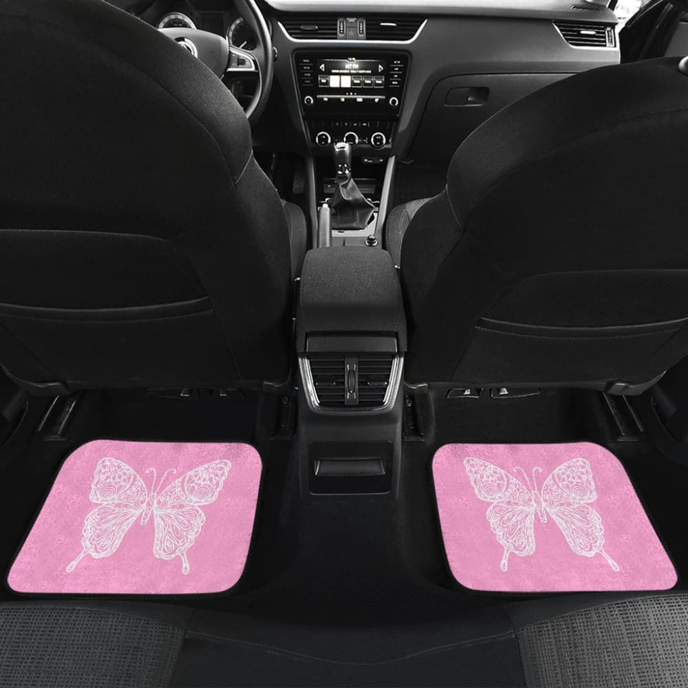 Beautiful Butterfly Pink Custom Car Floor Mats