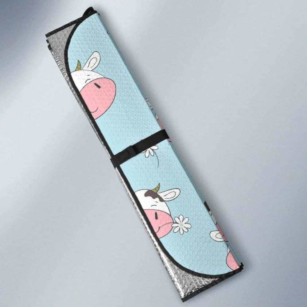 Cute Cow Flower Pattern Car Auto Sun Shades