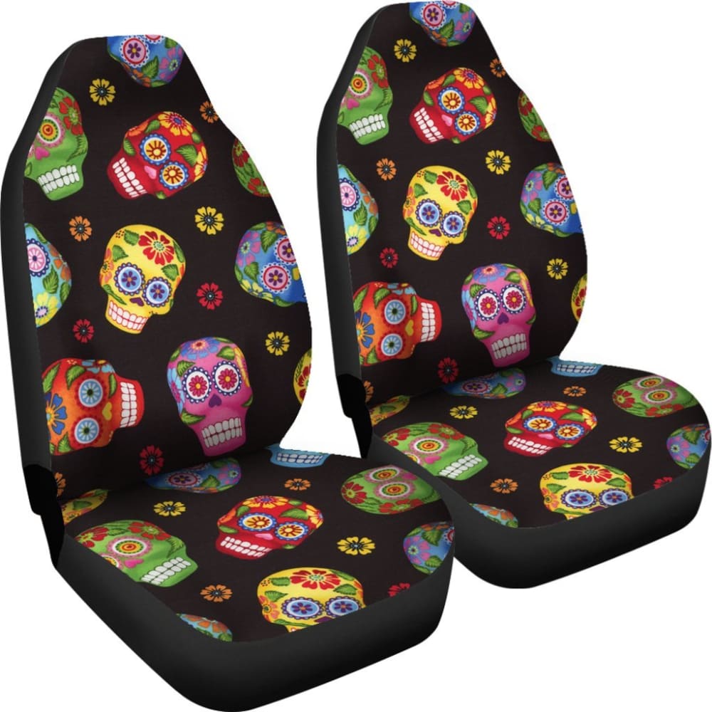 Pcs - Sugar Skull Car Seat Covers
