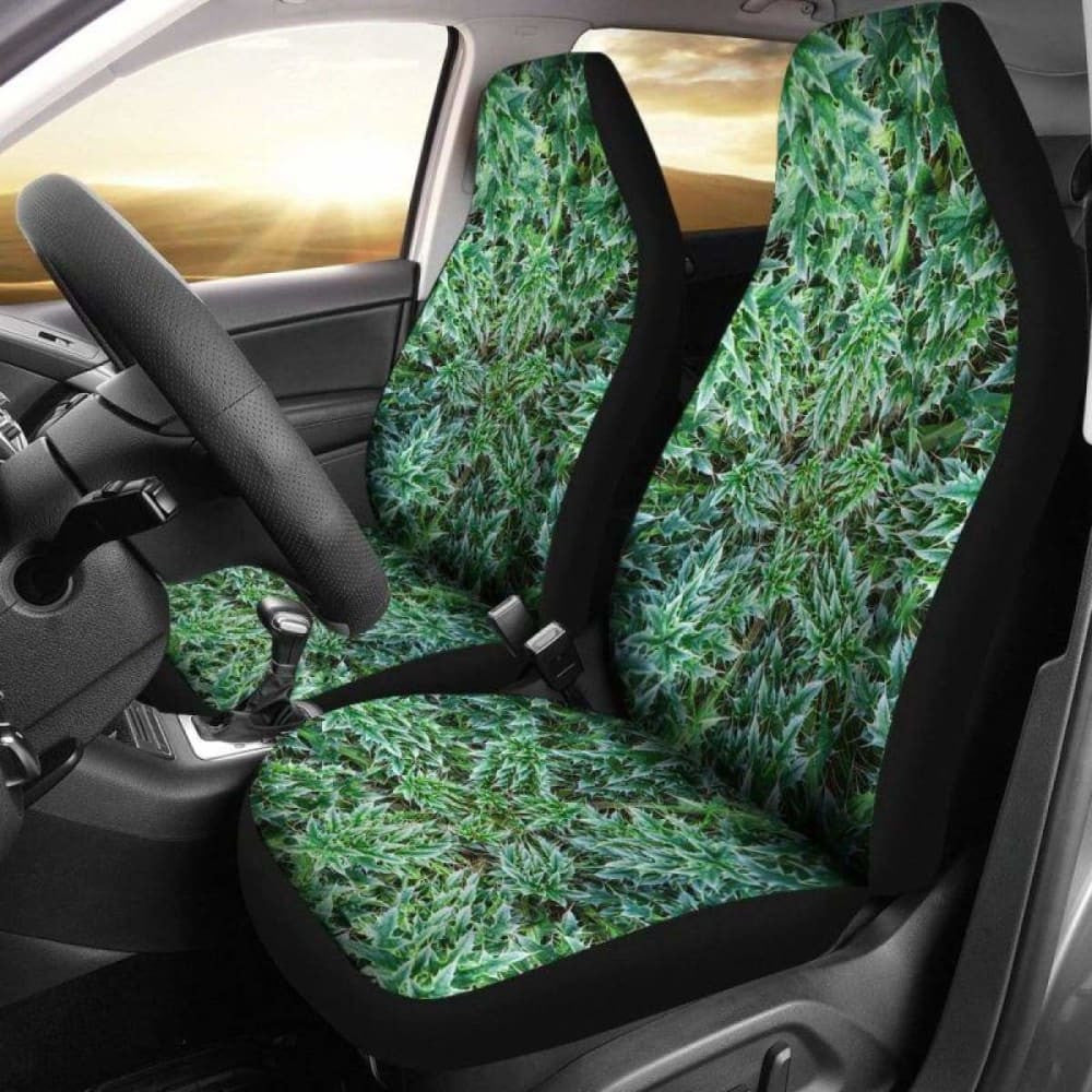 Scotland Thistle Leafs Car Seat Covers W