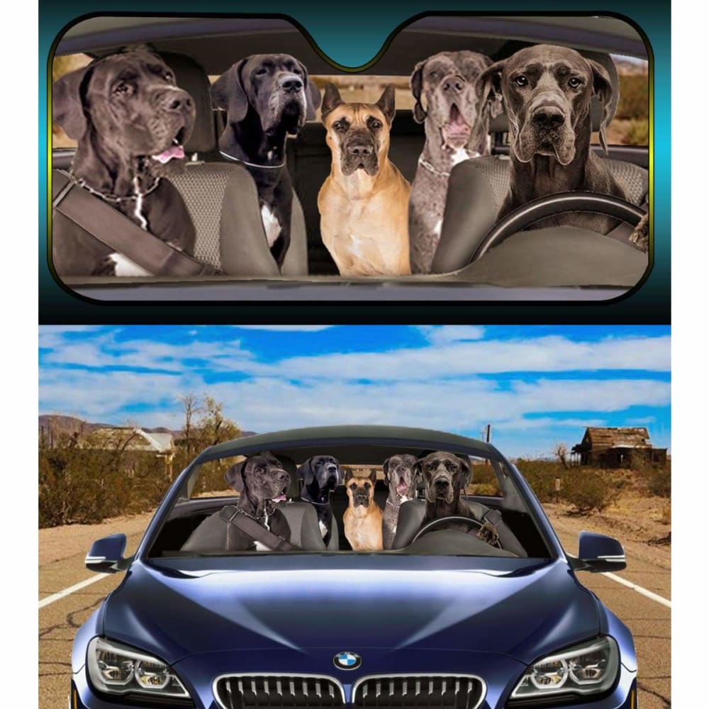 Great Dane Dogs - Auto Sun Shade