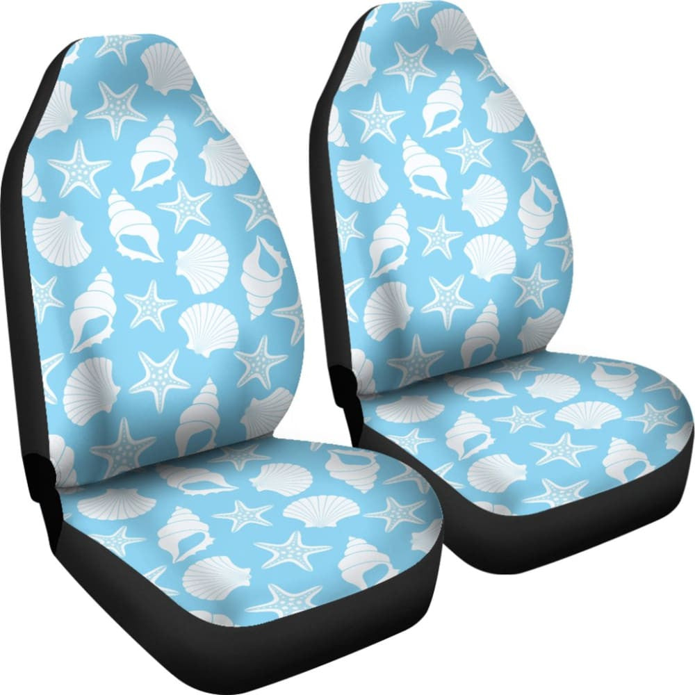 Sea-blue Seashells Car Seat Covers