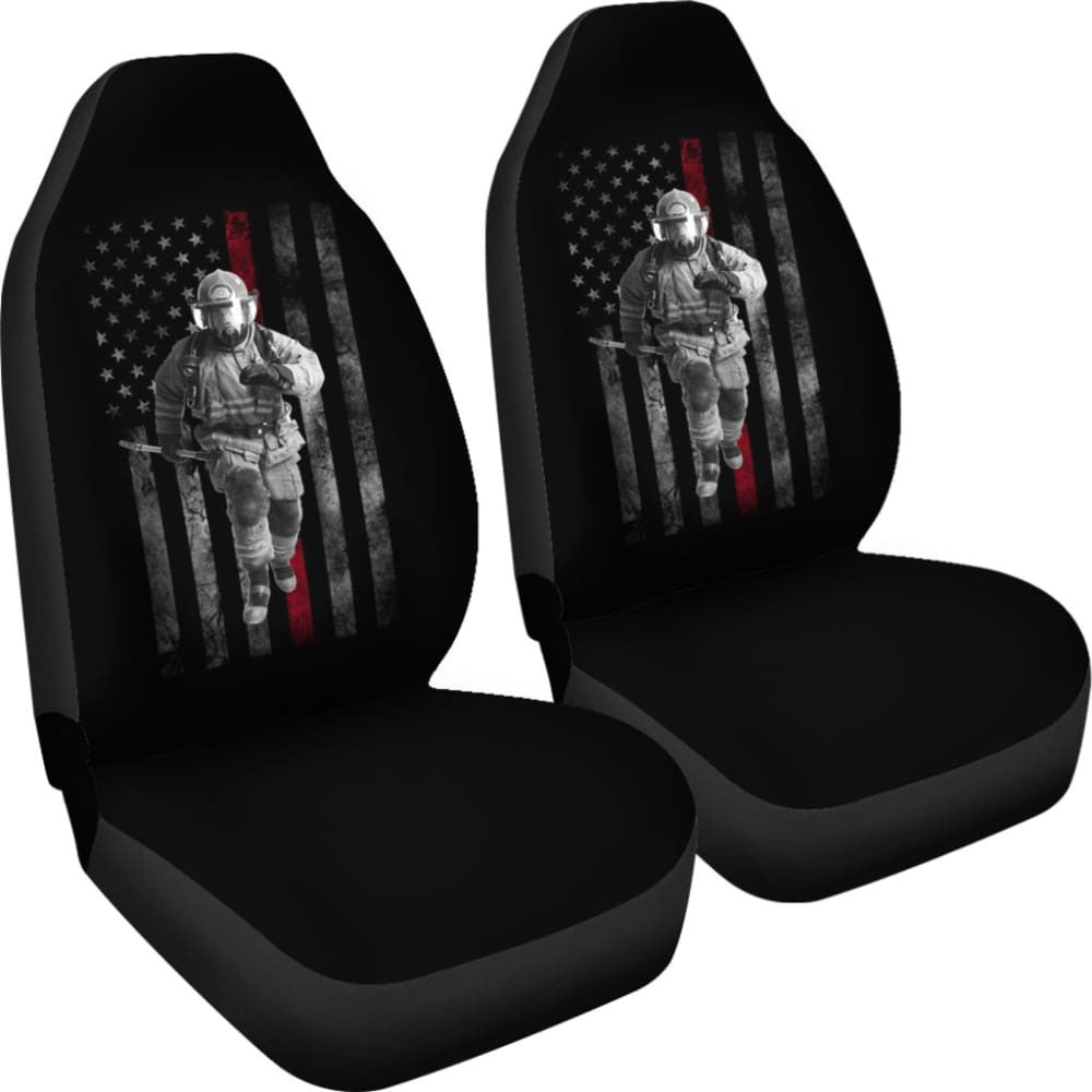 Firefighter Hero American Flag Style Car Seat Covers