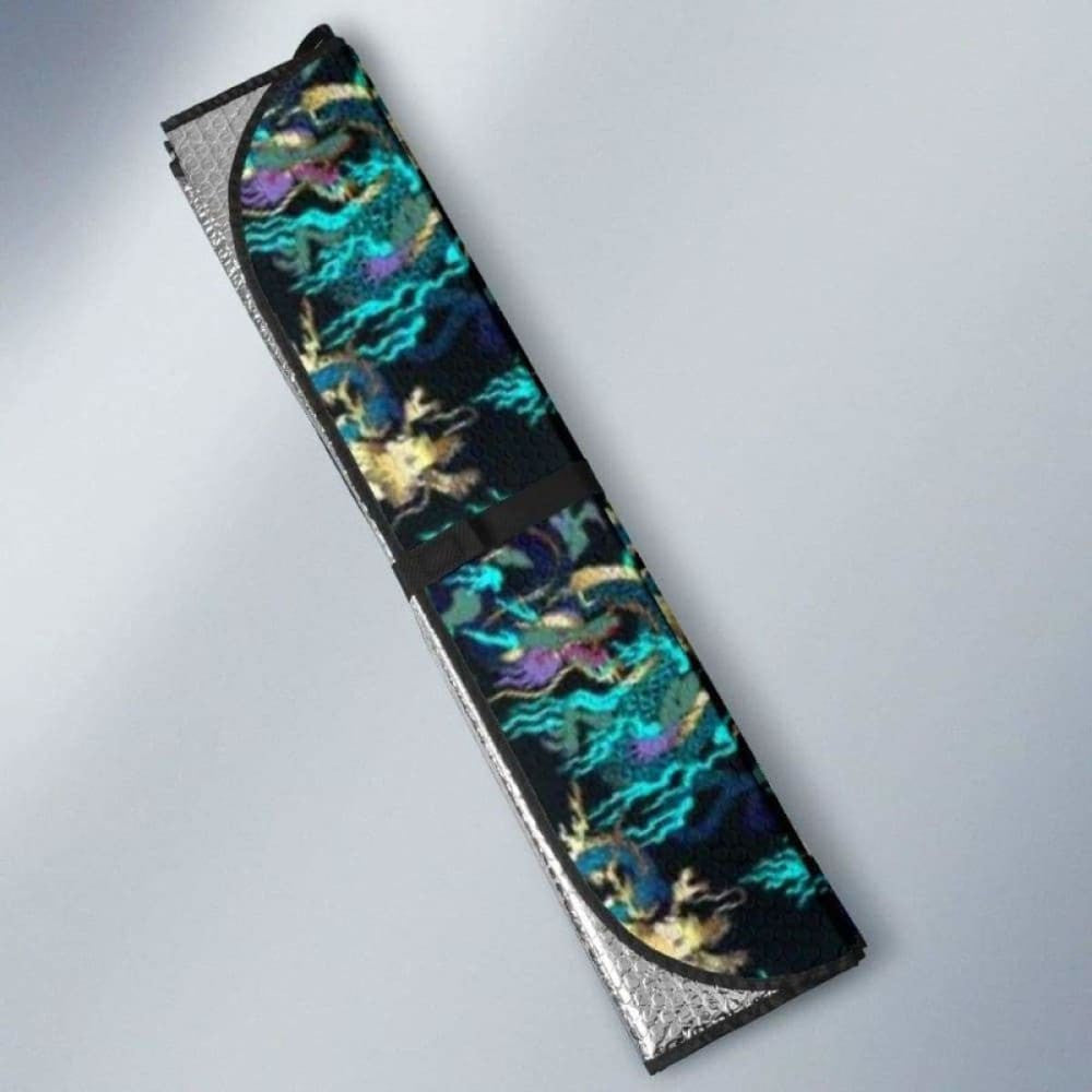 Dragon Sea Wave Pattern Car Auto Sun Shades