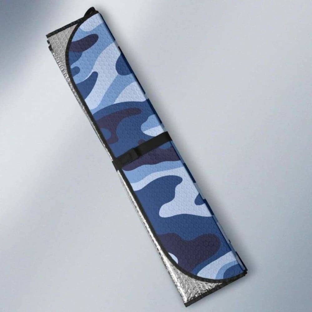 Blue Camo Camouflage Pattern Car Auto Sun Shades