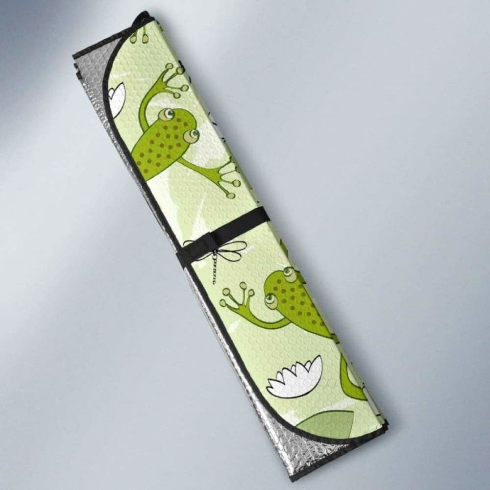 Cute Frog Dragonfly Pattern Car Auto Sun Shades