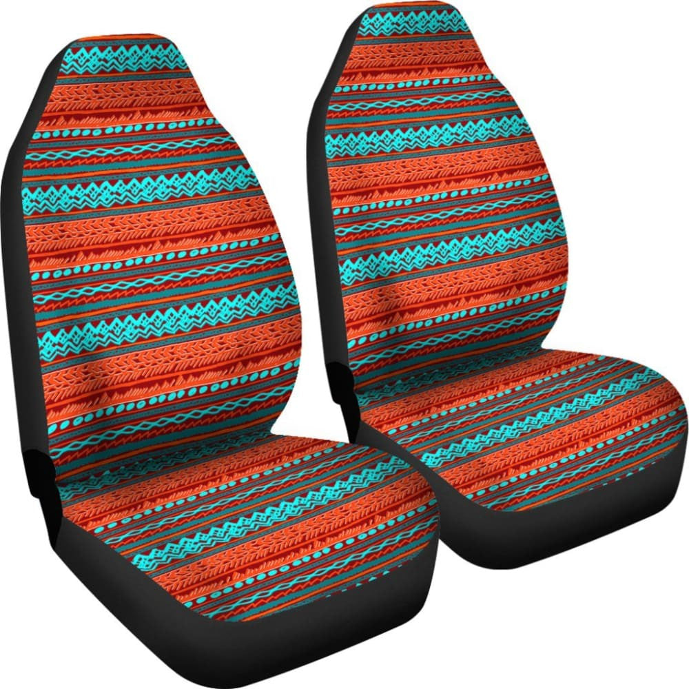 Aztec Orange And Teal Car Seat Covers
