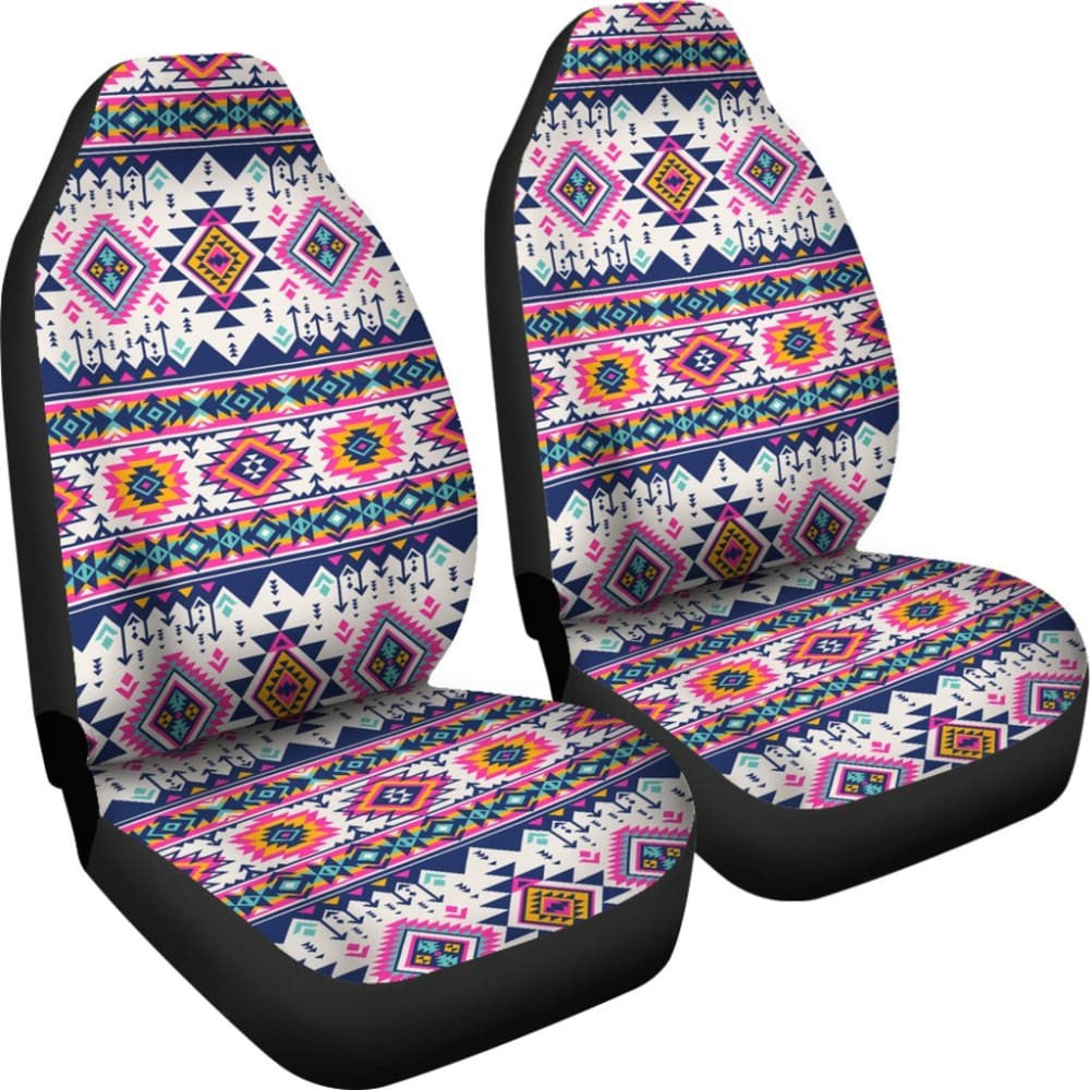 Pink And Blue Aztec Car Seat Covers