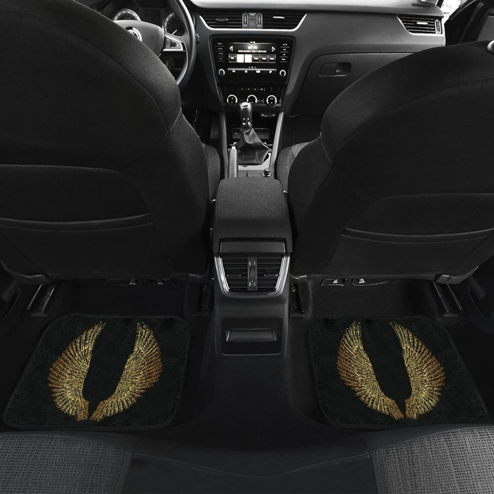 Angel Wings Gold Custom Car Floor Mats