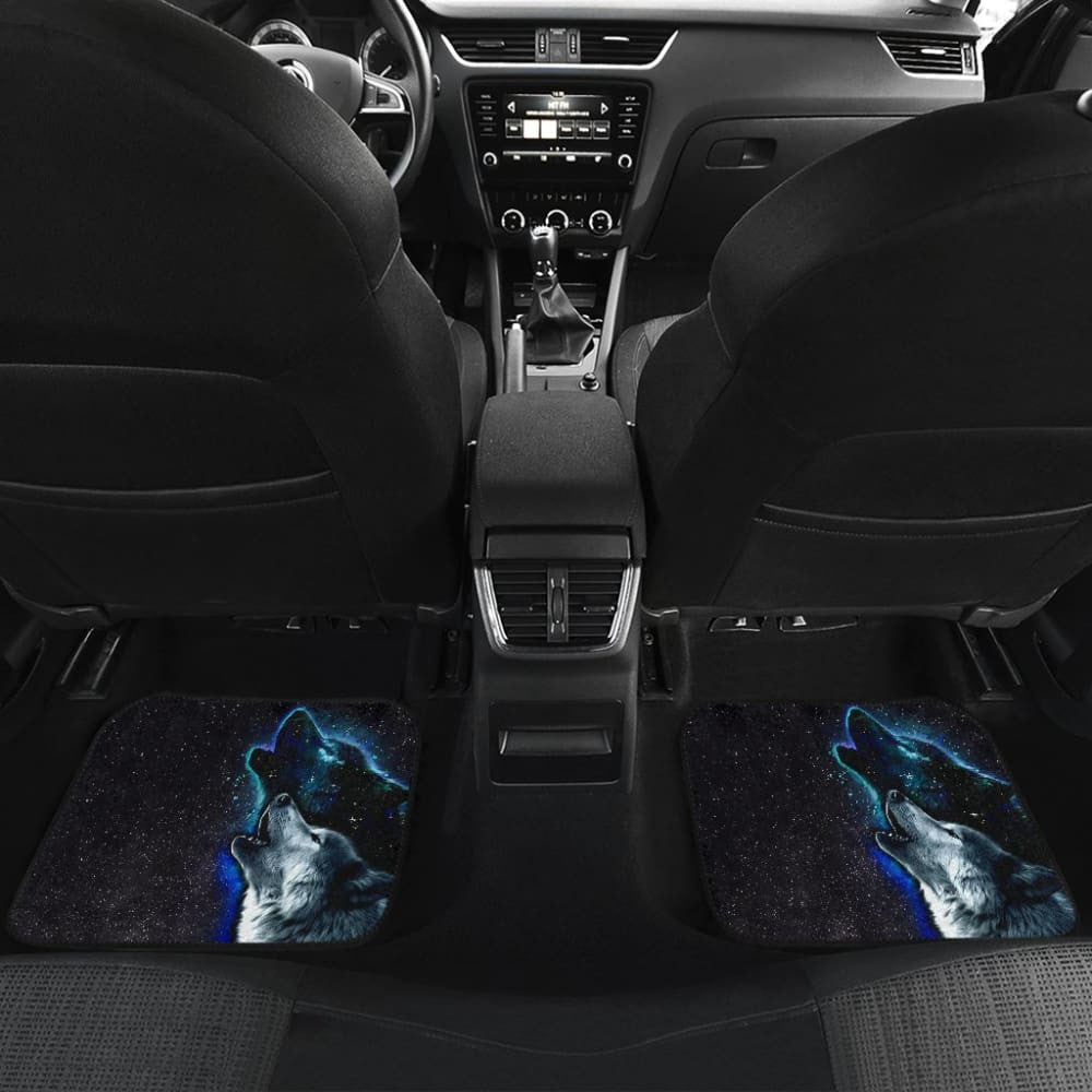 Amazing Galaxy Wolf And Star Car Floor Mats