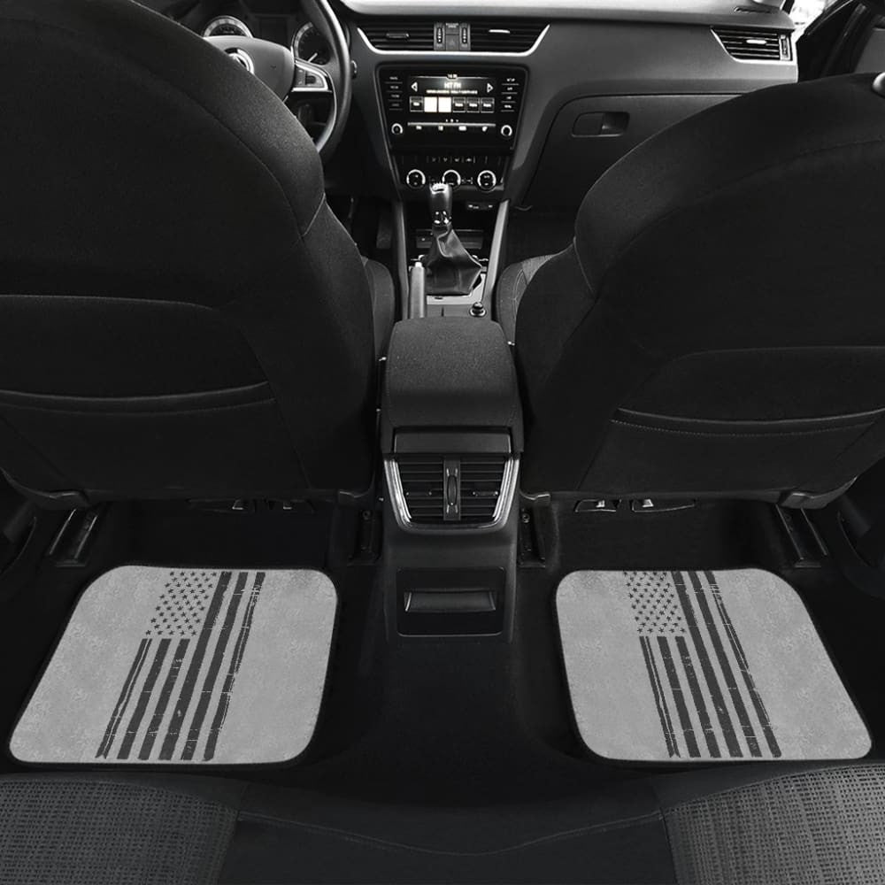 New Black American Flag Car Floor Mats Full Set