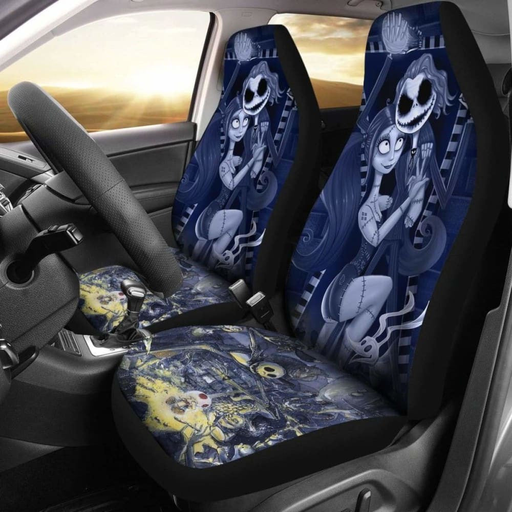 Jack & Sally Nightmare Before Christmas Car Seat Covers Amazing