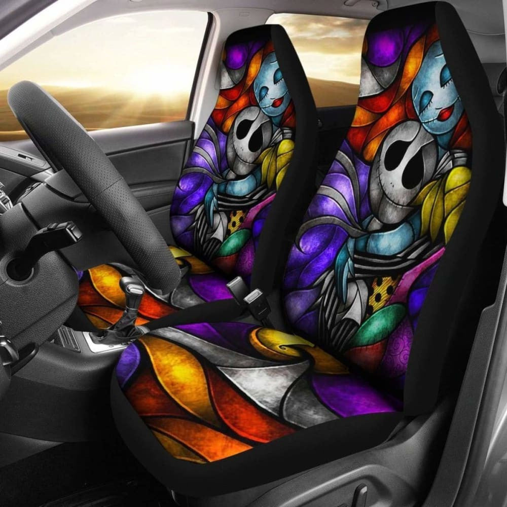 Jack & Sally Nightmare Before Christmas Car Seat Covers For Fan Gift Amazing