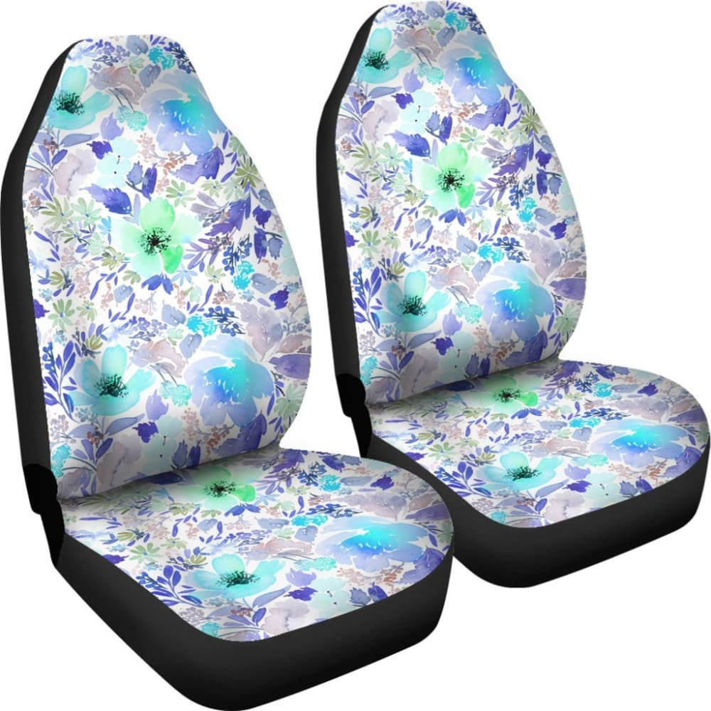 Floral Watercolor Purple Feminine Car Seat Cover