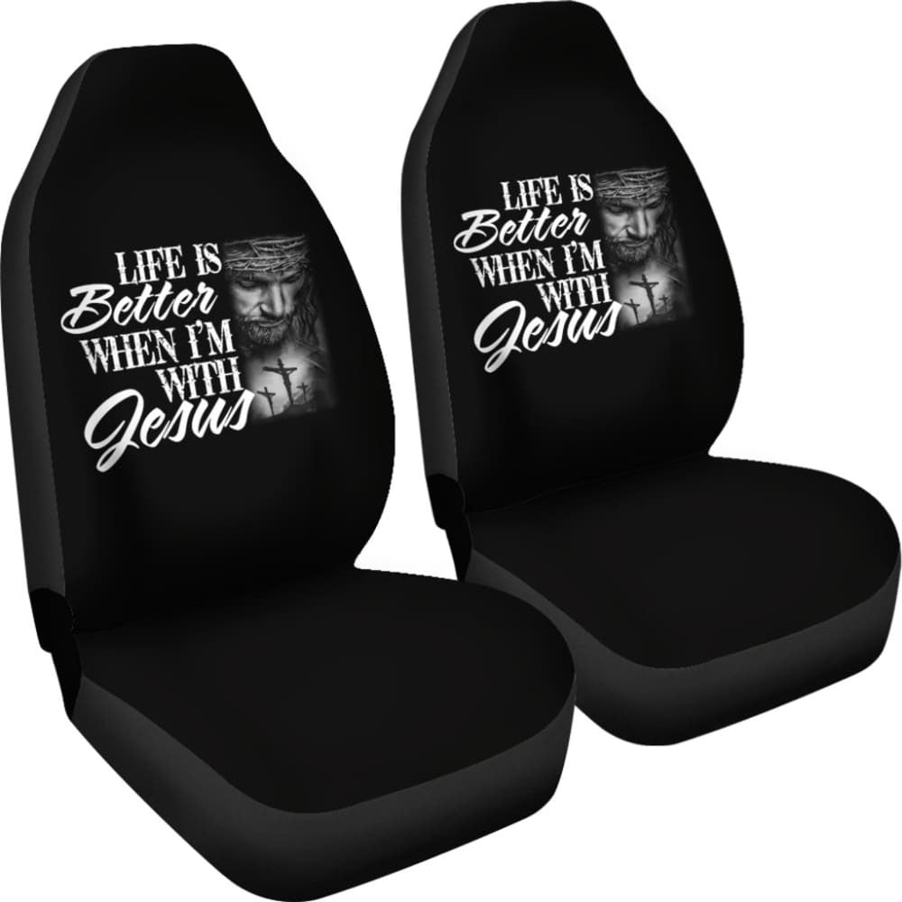 Life Is Better When I'm With Jesus Christian Car Seat Covers