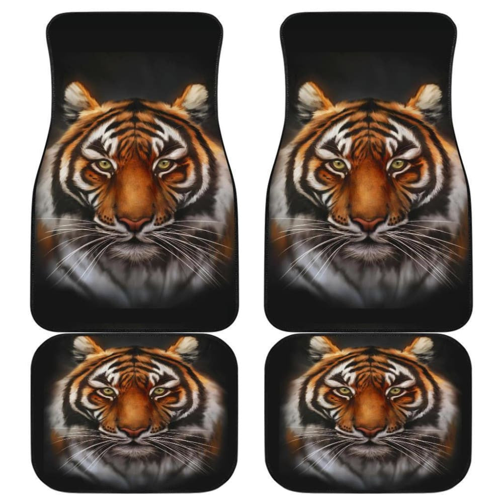 TigerD Face Hungry Animal Wild Car Floor Mats