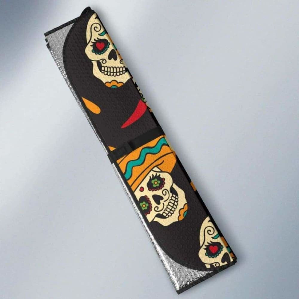 Sugar Skull Car Auto Sun Shade