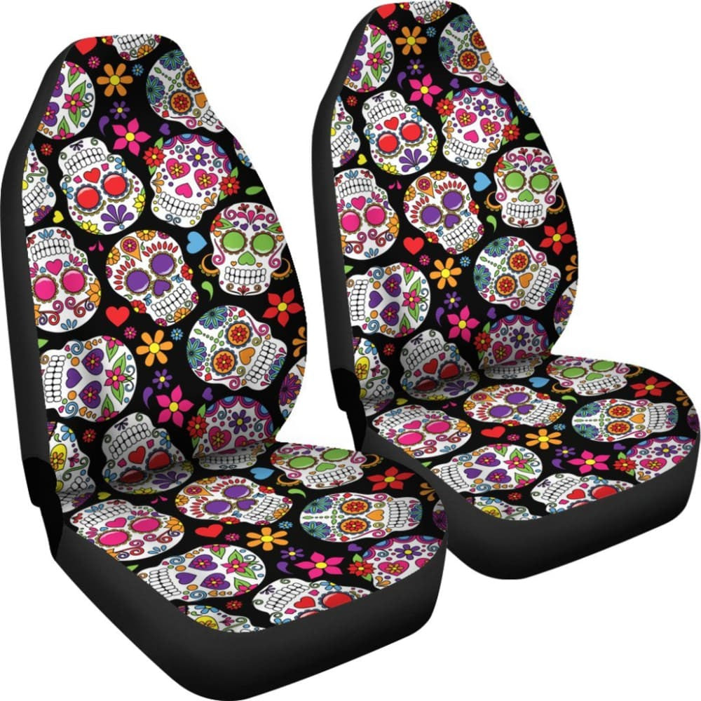 Colorful Sugar Skull Ii Car Seat Covers