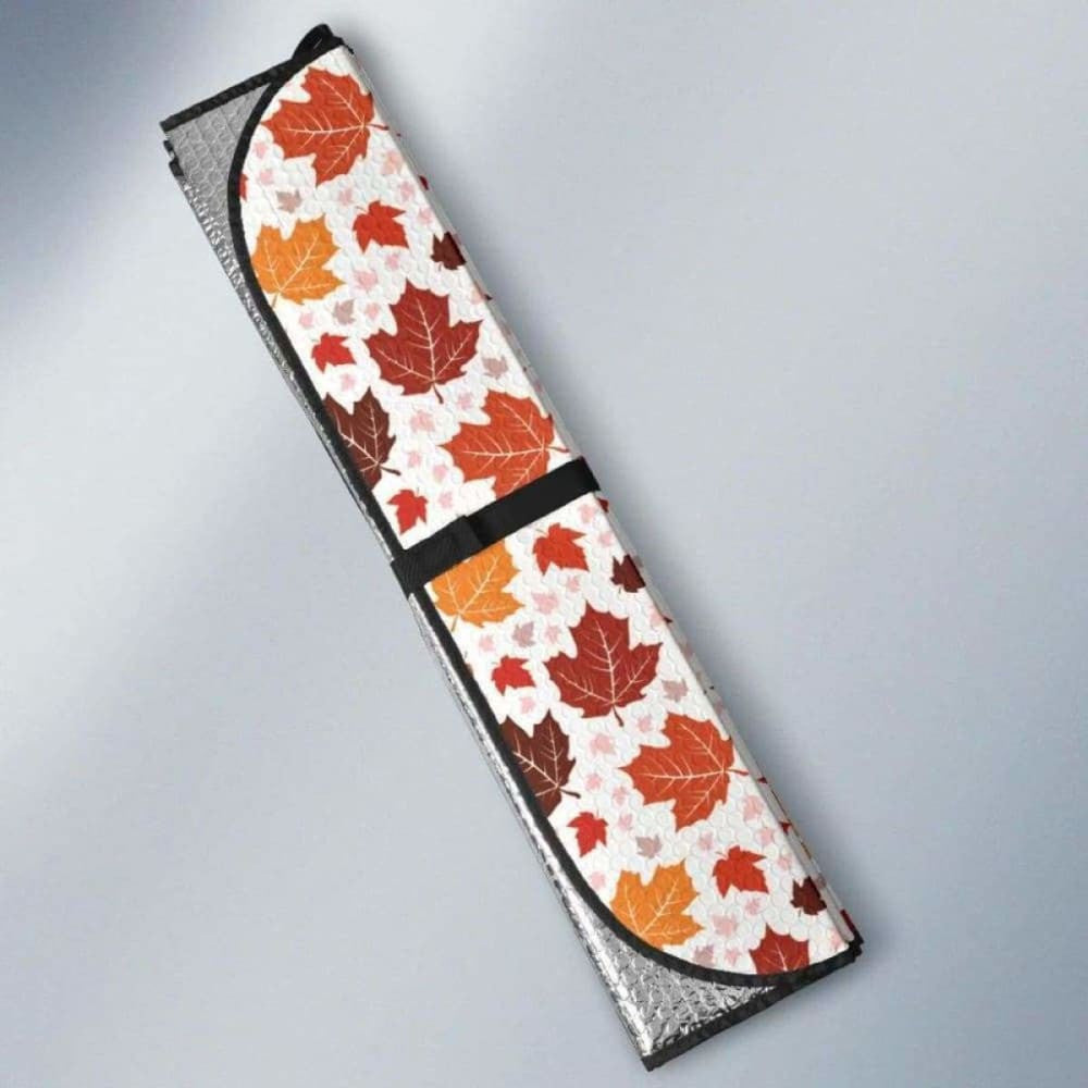 Colorful Maple Leaf Pattern Car Auto Sun Shades