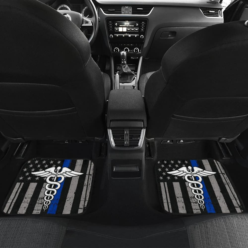 Patriot Nurse Thin Red Line US Flag Car Floor Mats