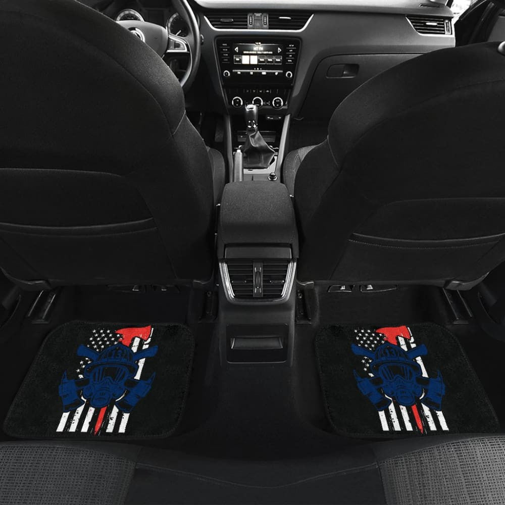 Firefighter Fire and Rescue, Courage, Honor Thin Red Line Car Floor Mats