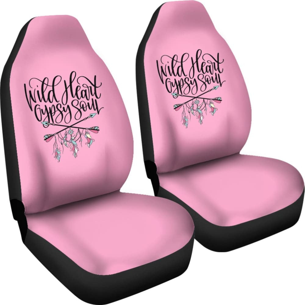 Wild Heart Gypsy Soul Pink Car Seat Covers