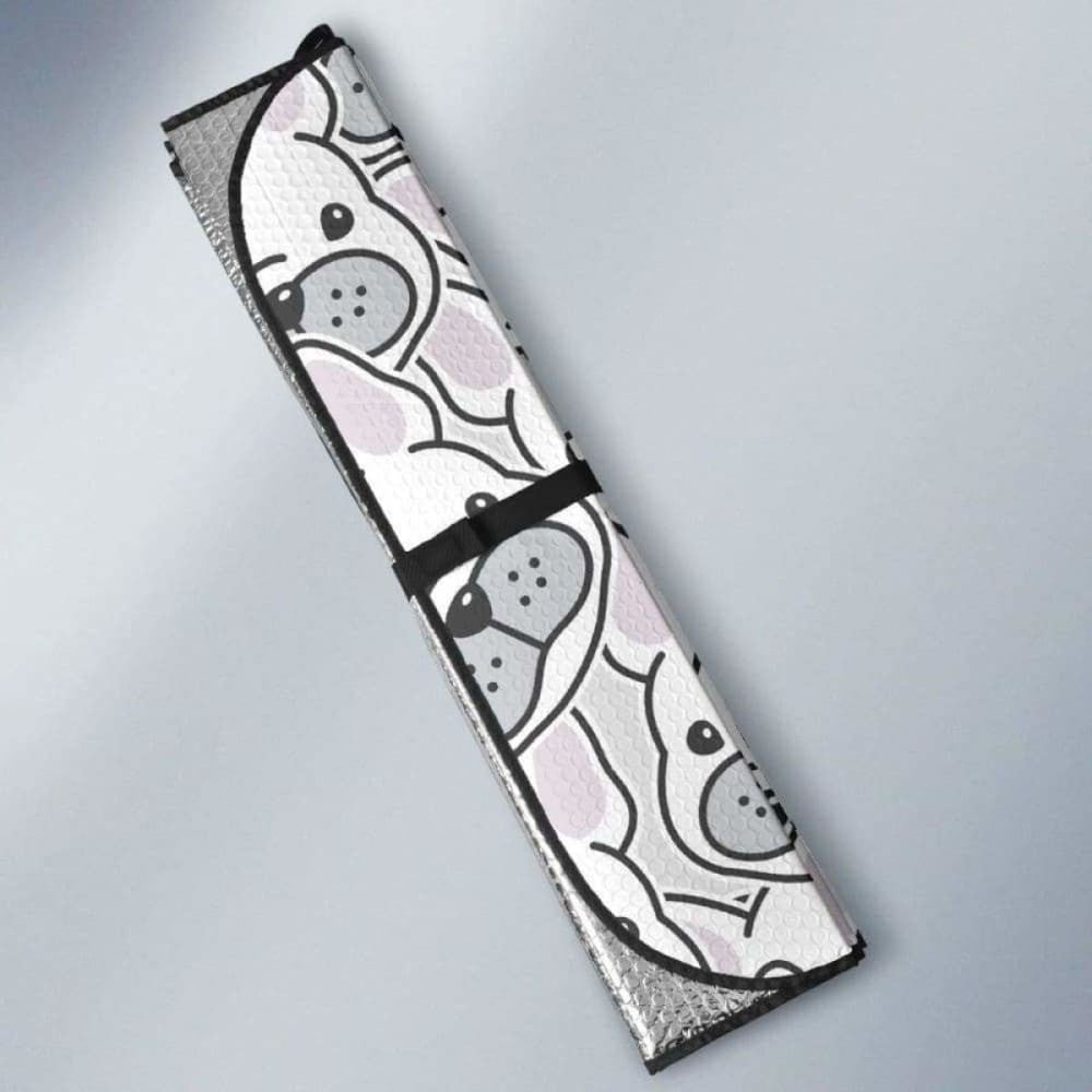 Cute French Bulldog Head Pattern Car Auto Sun Shades