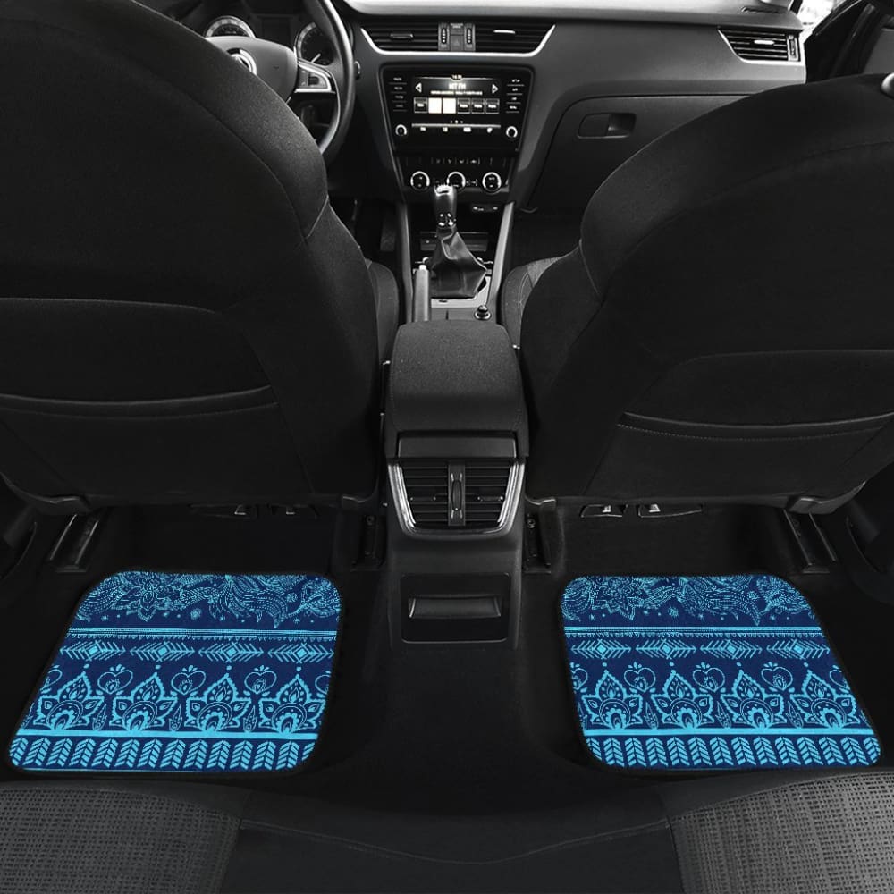 Blue Boho Car Floor Mats