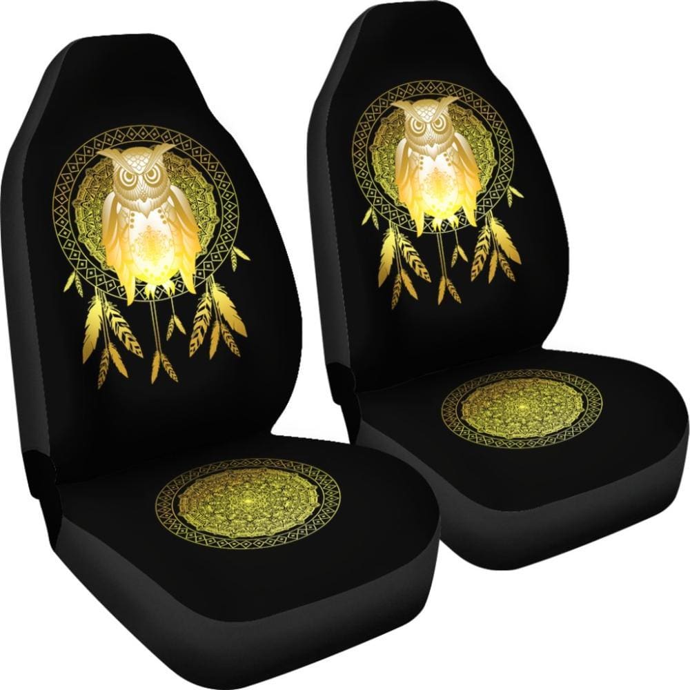 Owl Dream Catcher Gold - Owl Car Seat Covers