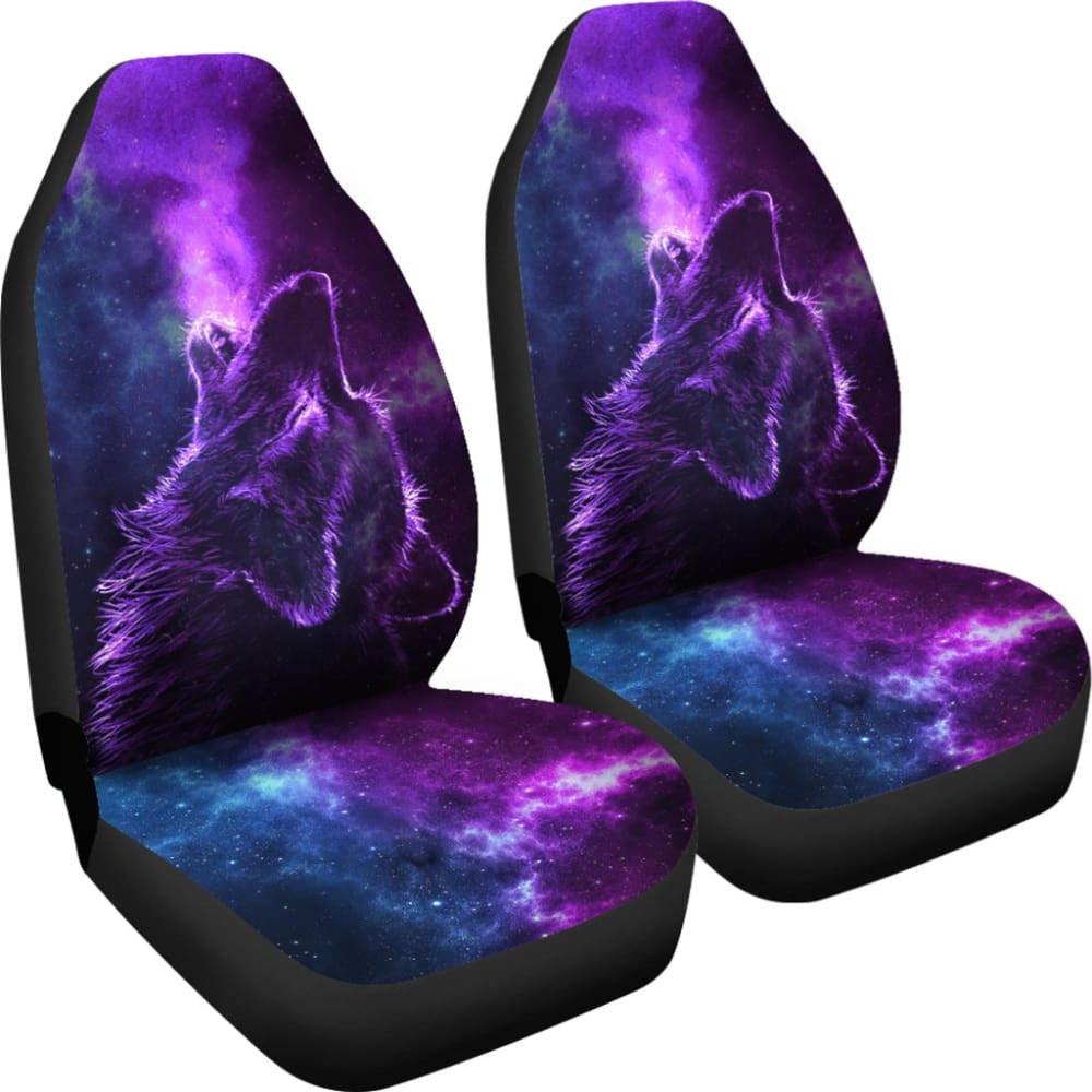 Amazing Galaxy Wolf And Cold Night Car Seat Covers