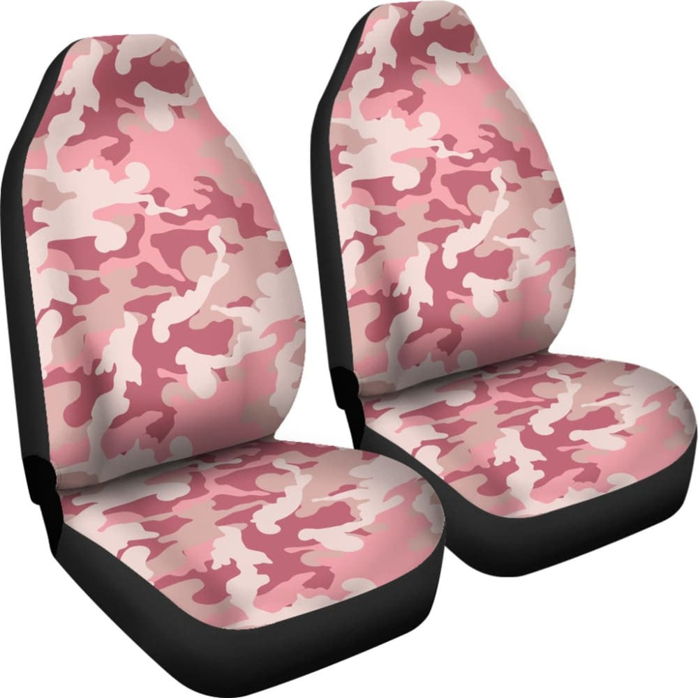 Blush Pink And Rose Camouflage Car Seat Covers Set Camo Seat Protectors