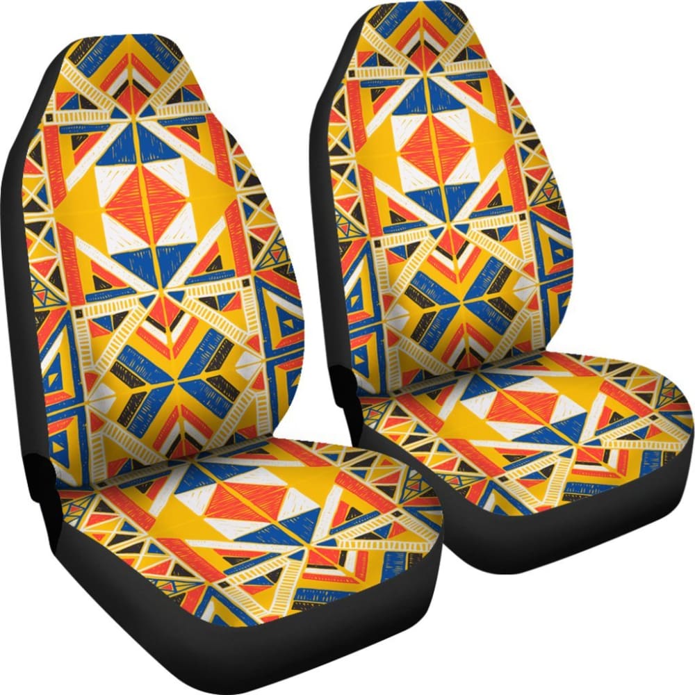 Aztec Colorful Orange Car Seat Covers