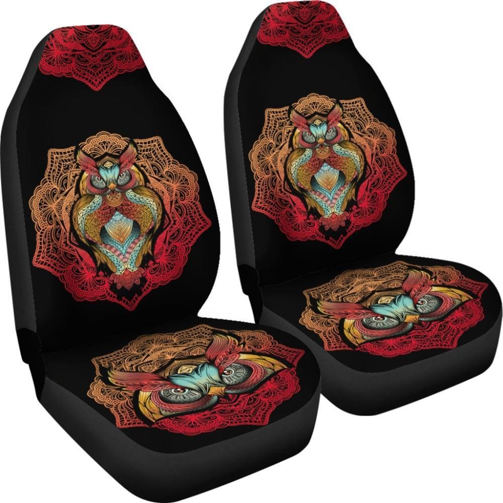 Owl Car Seat Covers - Colorful Owl Design