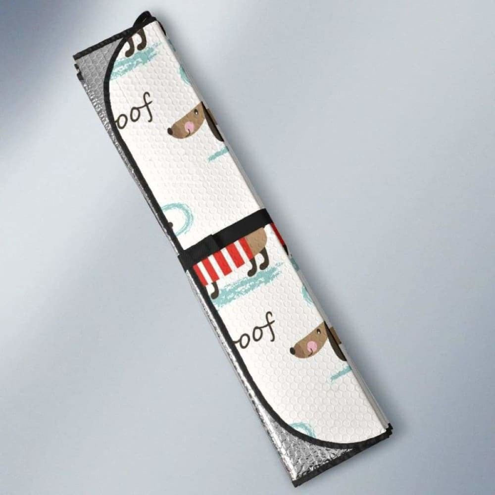 Cute Dachshund Bone Pattern Car Auto Sun Shades